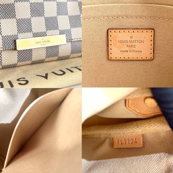Authentic Louis Vuitton Favorite PM Azue Damier Crossbody Clutch Bag B0698 - Picture 14 of 16